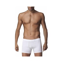 3 Adet Çift Kaplan Erkek Elastanlı Boxer 810 Beyaz