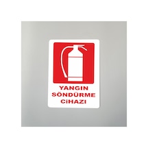 Yangın Söndürme Cihazı Baskı Arkası Yapışkanlı Dekota Üzeri Arkası Yapışkanlı 14x20 Cm