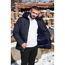 Spor Erkek Polarlı Kürklü Su Ve Rüzgar Geçirmez Kapüşonlu Mont Parka-100 Laci