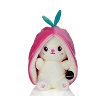 Sevimli Çilek Tavşan Peluş Oyuncak 35 Cm Büyük Boy Hediyelik Uyku Arkadaşı PEMBE