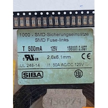 T500ma 125v 2.6x6.1mm Smd Sigorta 23 Adet