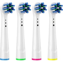 Moveevo Oral-b Için Elektrikli Diş Fırçası Yedek Yumuşak Kıllı Fırça Başlıkları Yedek Yedek, 4 Adet Ye-50a