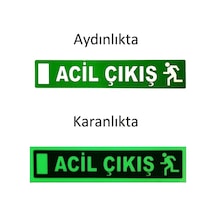 Acıl Çıkış Sticker Lümen Özellikli Fosforlu Karanlıkda Görünme Özelliğine Sahip