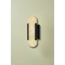 Lunera Doğal Mermer Duvar Aplik 30 Cm Ra-aplk-3512-52-01 Siyah