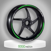 Florasan Yeşil Yamaha R25 Uyumlu 1 Set Jant Şeridi Çok Renkli