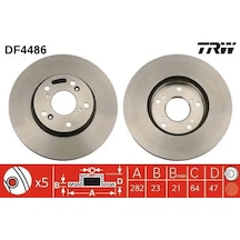 Honda Civic 10 Fren Diski On 2016-2024 Trw Df4486 2adettir