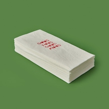 Kitchen 20'li Kalpli Desen Peçete - Kırmızı / Beyaz - 16x8 Cm Renkli
