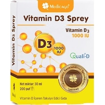 Medicago Vitamin D3 1000 IU Sprey Takviye Edici Gıda 30 ML
