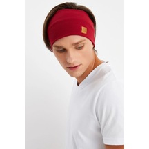 Erkek Pamuklu Kaşkorse, Kaymaz, Terletmez, Ultra Hafif, Spor Saç Bandı Bandana - Tek Ebat / Bordo Bordo