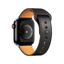 Newface - 64 - Apple Watch 42mm Kr415 Luaz Deri Kordon - Kmrsfres - - Siyah