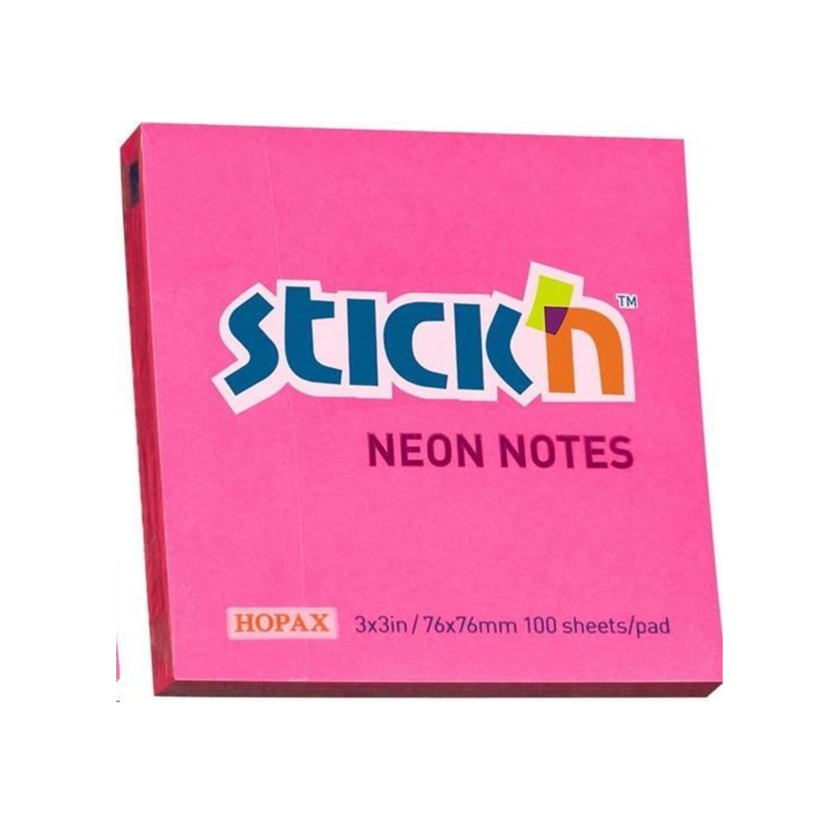 Stickn 76x76mm Yapışkanlı Not Kağıdı Neon Mor 100 Yaprak 12 Li Paket 2121