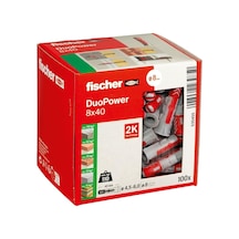 Ayrex Duopower 8 X 40, Evrensel Dübel, Güçlü 2 Bileşenli Dübel, Beton, Tuğla, Taş, Alçı Yapı Plakaları Vb. S