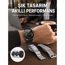 Akıllı Saat Çoklu Kordon Seçeneği Amoled Ekran Çok Fonksiyonlu Bluetooth Bağlantılı Yeni Nesil Diğer