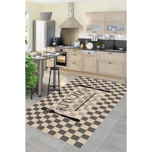 West Home Makinede Yıkanabilir Kaymaz Taban Leke Tutmaz Salon Halısı Mutfak Halısı Balkon Halısı Ve Yolluk Wh 591 Beige