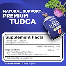 Nutrivein Tudca Milk Thistle Liver Wellness Support 1000 Mg - 60 Caps