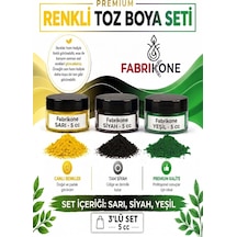 3'lü Set Premium Parafin Soya Wax Toz Mum Boyası Hobi Seti - 5 Cc Sarı, Siyah, Yeşil Bkfab3srsy5g Karışık