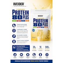 Weider 80 Plus Casein & Isolate & Whey & Egg Protein Tozu 500 Gram - Vanilla