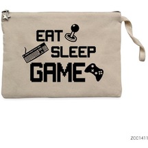 Eat Game Sleep Clutch Astarlı Cüzdan / El Çantası