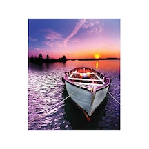 Sunset Ve Kayık Çerçeveli 50x65 Bul-boya Seti