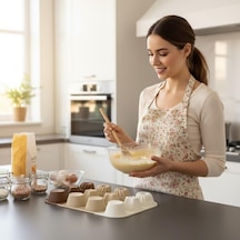 Premium 12 Bölmeli Silikon Muffin Ve Kek Kalıbı Seti - Yapışmaz Gıda Sınıfı Silikon, Isıya Dayanıklı Pişirme Kabı - Modern Degrade Tasarım 2 Renk Seçeneği Çok Renkli