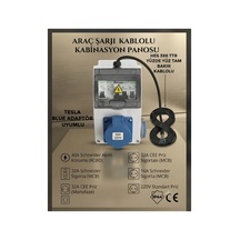 Sigortalı 12-metre 3x6 Ttr Yüzde 100 Tam Bakır Hes Kablolu 7.5 Kw - 32 Amper Elektrikli Araç Şarjı Kombinasyon Panosu Ev Charger Mavi Prizli Kombinasyon Panosu - 918591693