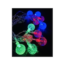 Özel Seri Salon Lambası Dekoratif Lamba Doğum Günü Süsü 3m 20 Led Kristal Top Rgb Pilli Çok Renkli