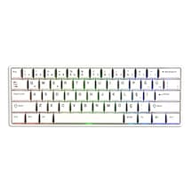 Akko Monsgeek Fun60 Max White Hall Effect Glare Manyetik Switch 8k Hz Argb Kablosuz Hotswap Türkçe Gaming Klavye
