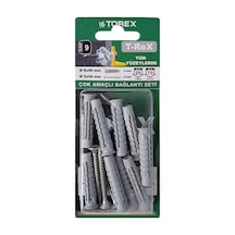 Vida Dübel Seti 4x40 Vida 18 Adet, 6 Mm Dübel 18 Ad T-rex Yeni Nesil Dübel - 764904505 Diğer