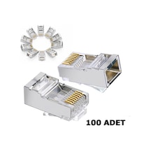 Cat6 Metal Rj45 Jack Konnektör Uç Lan Ethernet Jak 100 Adet