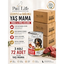 Pati Life Yüksek Proteinli Konserve Sığır Etli Köpek Maması 415 Gr 72 Adet