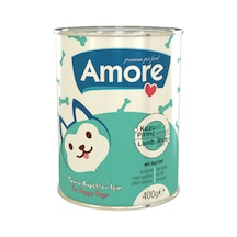 Amore Puppy Kuzu Etli Pirinçli Ezme Yavru Köpek Konserve Maması 18 x 400 G