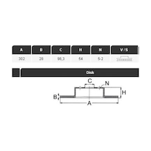 Yavuzsan 18253 Ön Fren Diski Sorento 02-302 54 5 Dl 517123e000