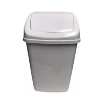 Polytime Sallanır Kapak Ofis Banyo Mutfak Bahçe Çöp Kutusu Kovası / 50 Litre / Beyaz / 68 x 41 x 33 Cm.