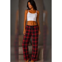 Made By Me Pamuklu Modal Compact Premium Pijama Altı Kırmızı - Siyah