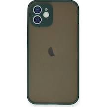 Apple Uyumlu iPhone 12 Mini Kılıf Montreal Silikon Kapak Yeşil,