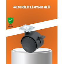 Mey İthalat Kilitli Mini Tekerlek Ayak 4 Cm 4 Lü Set Çok Renkli