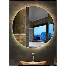 70 CM Yuvarlak Ledli Ayna Banyo Aynası Dekoratif Ayna Boy Ayna Sa