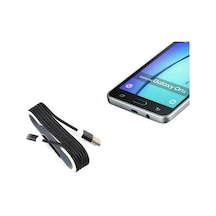 Android Örgü Şeklinde Renkli Çelik Şarj Data Kablosu - Siyah Çok Renkli