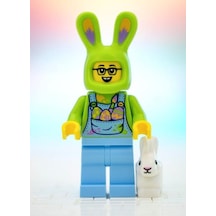 Orjinal Lego Minifigür Easter Egg Hunt Fan With White Rabbit