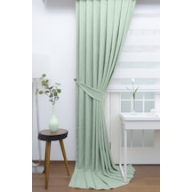 Evdepo Home Deniz Soft Pileli Fon Perde Mint