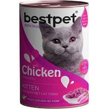 Bestpet Soslu Parça Tavuk Etli Konserve Yetişkin Kedi Maması 415 G