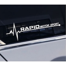 Skoda Rapid Yan Cam Sticker Oto Kapı Çıkartma 20Cmx7Cm