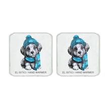 2 Adet Mavi Bereli Köpek Cep Sobası,el Isıtıcı,sıcak Su Torbası Pvc 10x9,5cm