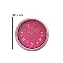 Eastar E3334 Modern Sıcak Pembe Sessiz Duvar Saati Pembe