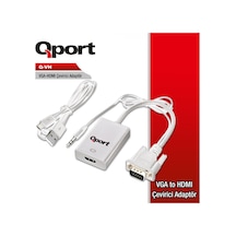 Qport Q Vh Vga To Hdmı Ses Çevirici