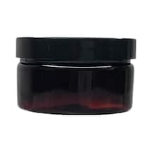 100ml Kahverengi Akrilik Plastik Krem Kavanozu Siyah Kapaklı, 12 Adet, Krem Kavanozu, Kozmetik Kavanoz, Plastik Kavanoz
