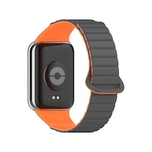 Butam Bilişim Xiaomi Redmi Watch 4 Silikon Kordon Krd-105 Strap Kayış-gri-turuncu