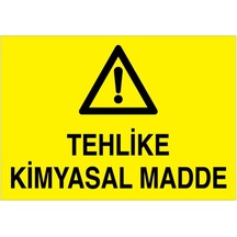 Tehlke Kimyasal Madde Uyarı Tabelası - 35x50 Foreks - Km1 Diğer