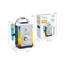 Mikrofonlu Bluetootlu Kareoke Seti Işıklı Çok Fonksiyonlu