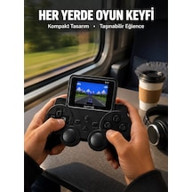 Taşınabilir Dijital Oyun Konsolu 520 Dahili Oyun Tv Bağlantı Destekli Mh-hs0550-4247 Siyah